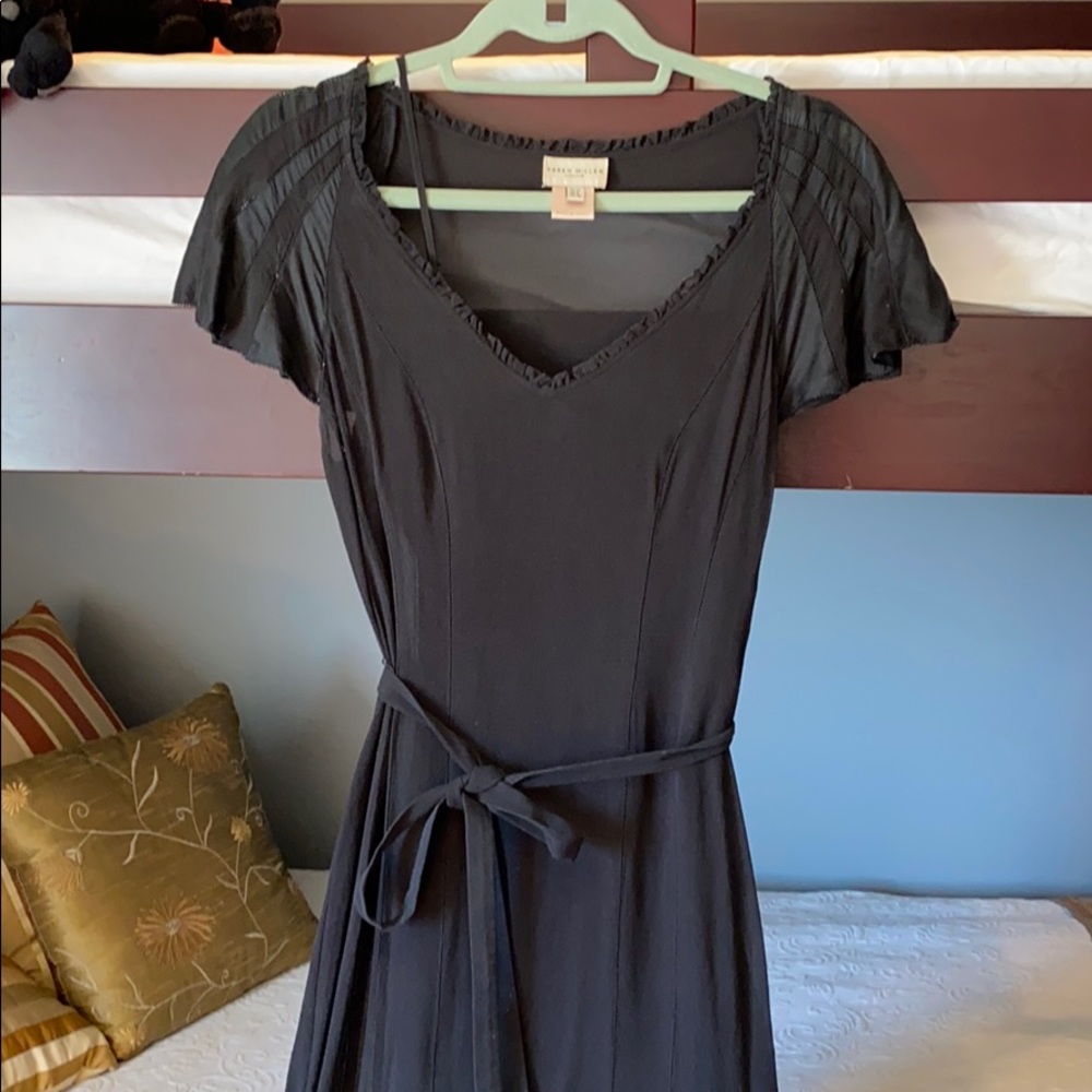 Classy Karen Millen Silk Black 8 Dress